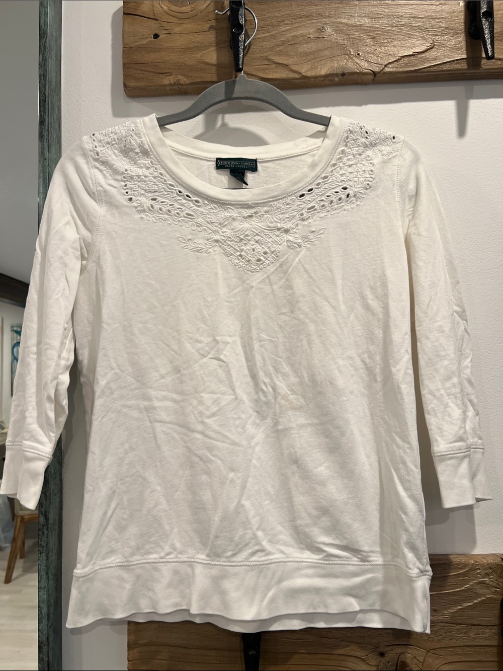 Ralph Lauren White top size small 100% cotton